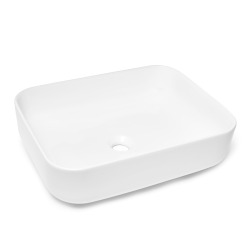 Vasque à poser Infinitio 50 x 39 x 13 cm, sans trop-plein, Blanc brillant (SATINF5039)