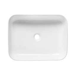 Vasque à poser Infinitio 50 x 39 x 13 cm, sans trop-plein, Blanc brillant (SATINF5039)