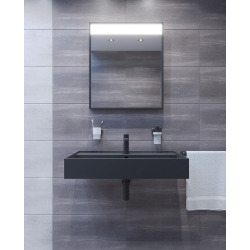 Porte-serviettes SAT Mood noir sans perçage (SATDMOOD23MC)