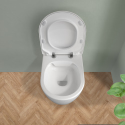  Slim Softclosing  Abattant amovible avec frein de chute pour cuvette arceau, Duroplast (8M30S101)