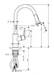 Mitigeur cuisine avec douchette extractible Variarc 14877