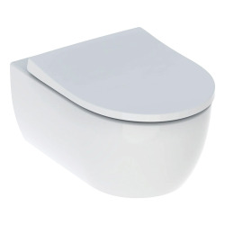 iCon WC Suspendu sans bride + Abattant softclose en Duroplast, Blanc (WC-Icon)