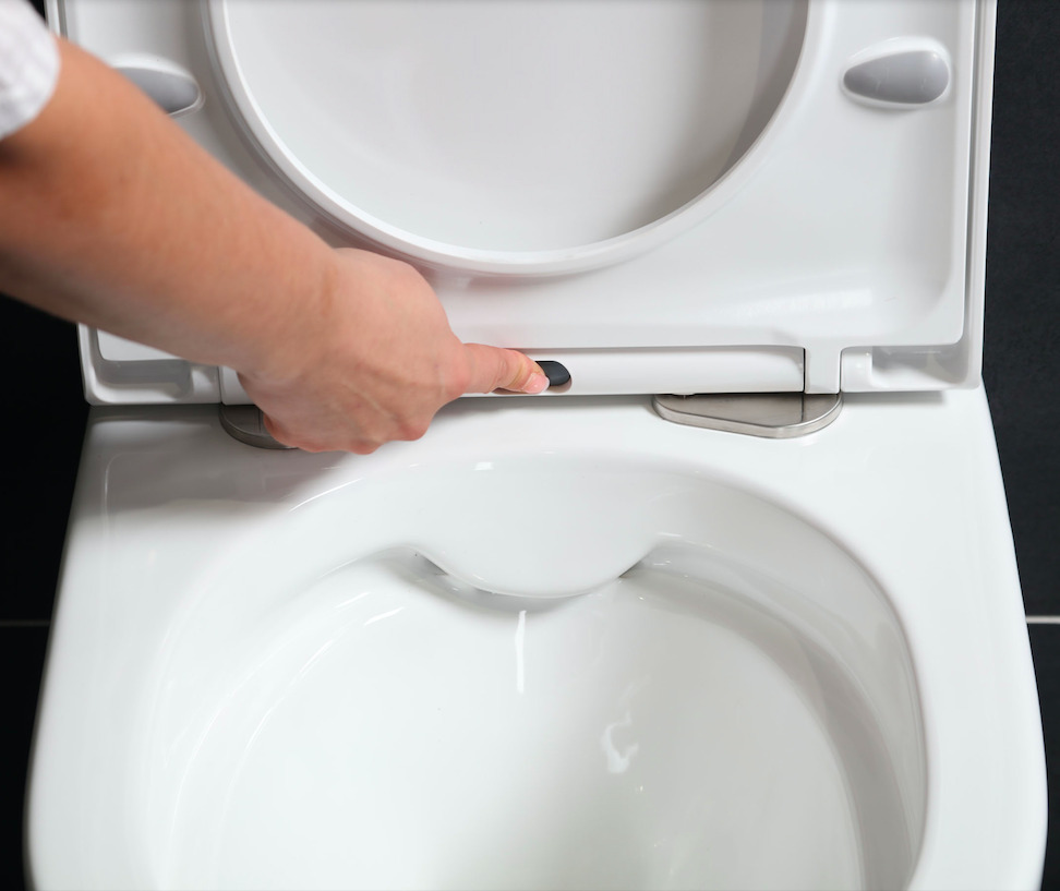 Abattant online wc metal