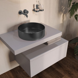 Vasque à poser Infinitio 39 x 39 x 12 cm sans trop-plein, blanc (SATINF3939M)
