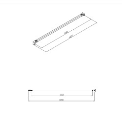 Bras de fixation 120 cm SAT Walk-in (SIKOZAV2)