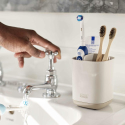 EasyStore™ porte brosse à dents à rangement multiple, écru (70574)