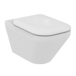 Pack WC Bâti-support + Cuvette Ideal Standard TESI AquaBlade sans bride fixations invisibles + Plaque blanche (ViConnectTesi-2)