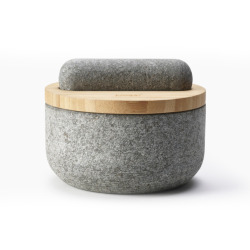 Dash™ Pilon et mortier en granit avec couvercle en bambou (20176)
