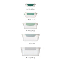 Joseph Joseph Ensemble d'accessoires cuisine pour un frigidaire malin, propre et bien organisé