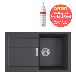 Pack Franke Sirius Evier de cuisine noir en Tectonite® à encastrer + Nettoyant Franke spécial évier en Tectonite OFFERT