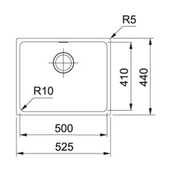 Pack Franke Sirius SID 110-50 Tectonite® Carbone Evier Sous Plan + Nettoyant Franke spécial évier en Tectonite OFFERT