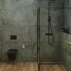  Caniveau pour douche plein pied à l&apos;italienne, acier inoxydable brossé, pieds de réglage, siphon de sol compris