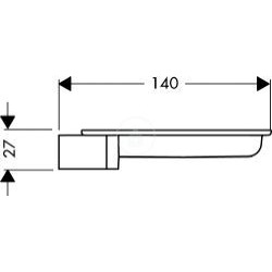  Hansgrohe 28684000 Porte-savon Cassetta S pour barre de douche Unica S et Unica C