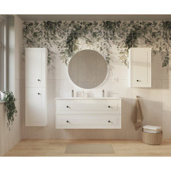 Meuble de salle de bain avec lavabo Naturel Forli 120x45x46 cm blanc (FORLI120BIU)