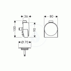 Exafill S. Set de finition, pour baignoire standard et spéciale (58117000)