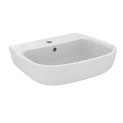 Kheops Lavabo monotrou en porcelaine vitrifiée, avec trop-plein,  600 x 190 x 460 mm, blanc (P098401)