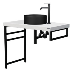  Accessoires support Naturel Dolce 45x14x3 cm noir mat KONZOLEH45CM