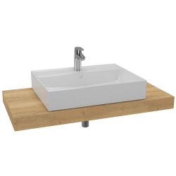 Naturel Ensemble de salle de bain Hansa avec plaque sous lavabo Dolce 100x8x50 cm chêne halifax KSETDO12