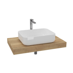 Naturel Ensemble de salle de bain SAT avec Dolce 80x8x50 cm chêne halifax KSETDO5