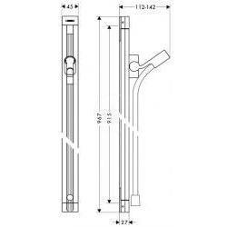 Barre de douche Raindance Unica'S 0.90 m (27636000)