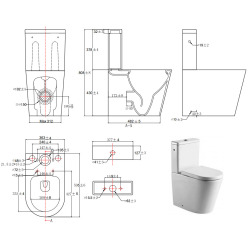 Swiss Aqua Technologies Pack WC à poser haut de gamme Brevis complet + Set d&apos;accessoires OFFERT