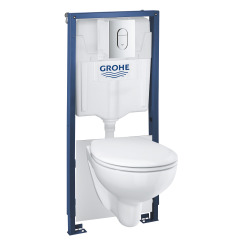Pack BAU CERAMIC Cuvette WC sans bride + abattant SoftClose + bâti-support + Plaque de Commande Nova Cosmopolitan