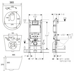 Geberit  WC suspendu : Bâti support Geberit Duofix, plaque Geberit Sigma   - Livea Sanitaire