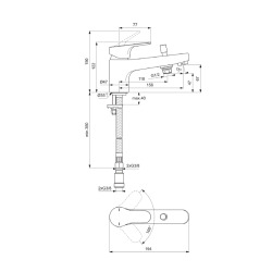 C2 Olyos mitigeur bain-douche monotrou , chromé (D2503AA)  C2 Olyos mitigeur bain-douche monotrou , chromé (D2503AA)