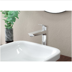 Logis 190 Mitigeur lavabo, avec tirette et vidage synthétique, chromé (71090000)