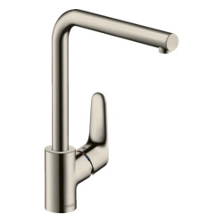 Hansgrohe Focus M41 Mitigeur d&apos;évier 280 avec bec orientable, 1 jet, Inox brossé (31817800)