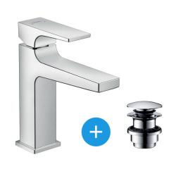 Hansgrohe Metropol Metropol 110 Mitigeur de lavabo poignée manette, bonde Push-Open chrome (32507000)