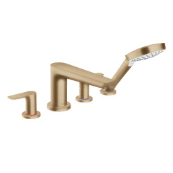 Hansgrohe Talis E Mélangeur 4 trous bronze brossé pour montage sur bord de baignoire (71748140)