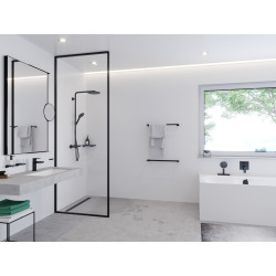 Raindance Select S Colonne de douche 240 1jet PowderRain avec mitigeur thermostatique noir mat (27633670)