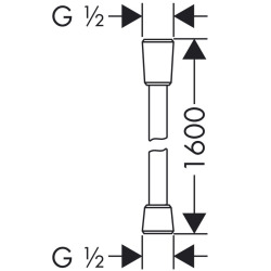  Isiflex flexible de douche 1,60 m, bronze brossé (28276140)