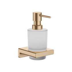 Hansgrohe AddStoris Distributeur de savon liquide 200ml en verre 8x16x9cm, Bronze brossé (41745140)