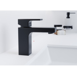 Hansgrohe Vernis Shape Mitigeur de lavabo ComfortZone 100 avec tirette et vidage synthétique, Noir mat (71561670)