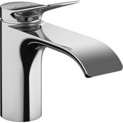 Hansgrohe Vivenis Mitigeur de lavabo 80 avec tirette et vidage, bec cascade, chrome (75010000)