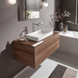  Vivenis Mitigeur de lavabo surélevé 250 sans tirette ni vidage, bec cascade, chrome (75042000)