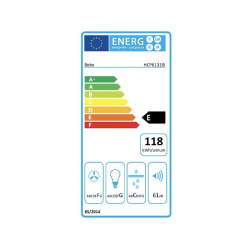 Hotte de cuisine murale avec 3 vitesses, Acier inoxydable (HCP61310I)