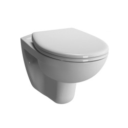 Pack WC Bâti-support autoportant + WC suspendu Vitra Normus + Abattant softclose + Plaque Blanche (AlcaNormus-M270)