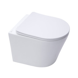 Pack WC sans bride Infinitio + Abattant slim softclose + Bâti Geberit UP320 + Plaque blanc/chromé + Brosse Joseph Joseph OFFERTE