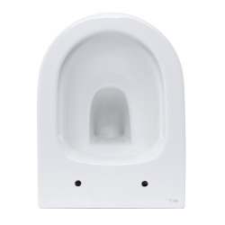 Pack WC suspendu complet Geberit Duofix, WC SAT Infinitio sans bride, abattant SoftClose, plaque blanche