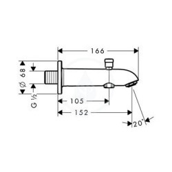 Bec déverseur 152 mm avec inverseur (13423000)