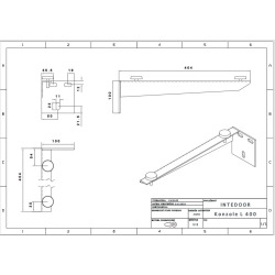 Accessoires support à encastrer Naturel Dolce 40 cm gauche (KONZOLE40SKRL)