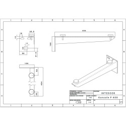  Accessoires support à encastrer Naturel Dolce 40 cm droite (KONZOLE40SKRP)