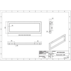  Accessoires support laqué Naturel Dolce 45 cm blanc mat KONZOLEH45B