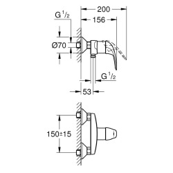  Start Eco/Swift New mitigeur douche mur (23268000)