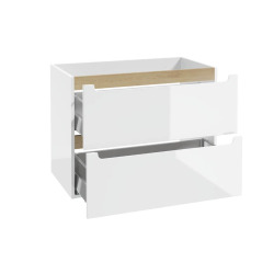  Meuble de salle de bain supplémentaire Naturel Stilla 80x60x45 cm blanc (STILLAB08002)