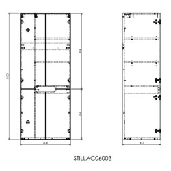 Naturel Meuble de salle de bain Naturel Stilla 60x150x44 cm blanc (STILLAC06003)