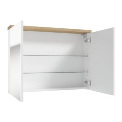  Armoire à miroir Naturel Stilla 80x60x15 cm blanc (STILLAE08001)